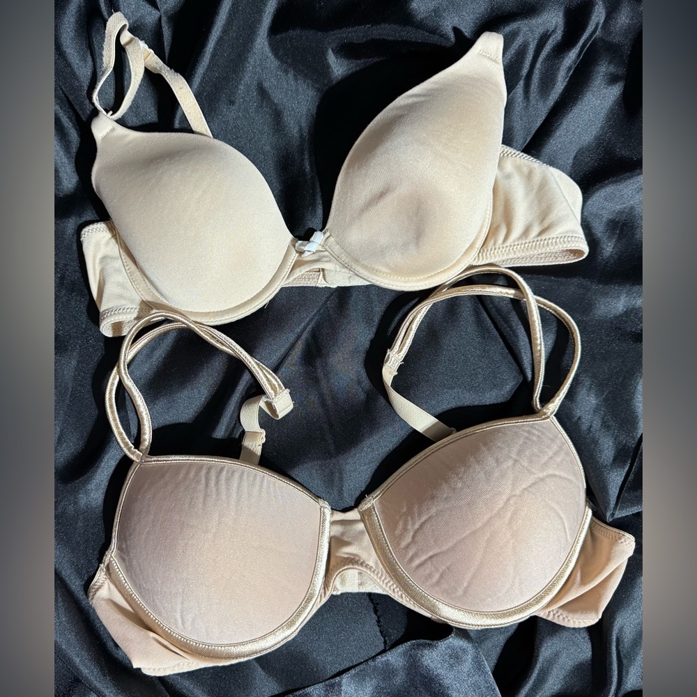Two T Shirt Bras w Underwire, Natori & Self sz 34B